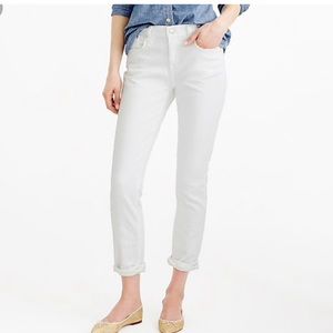 J. Crew Slim Broken In Boyfriend White Jeans Size 29